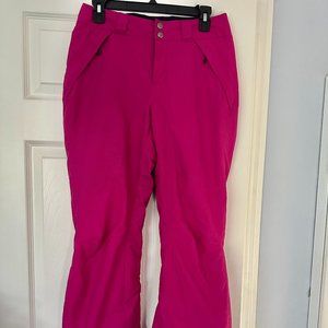 Women's Columbia Insulated Ski Pant, Size XS, dark pink